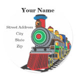 Train Address Label stickers