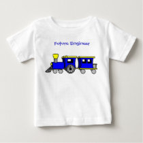 train and caboose-blue, Future Engineer t-shirts