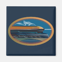 Train Art Magnet