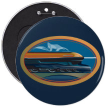 Train Art Pinback Button