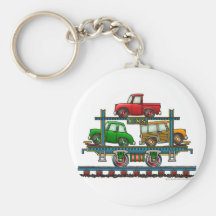 Train Auto Carrier Car Railroad Key Chains