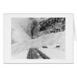 Train Avalanche Alaska 1916 Greeting Card