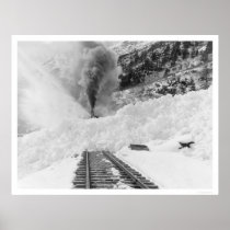 Train Avalanche Alaska 1916 Print