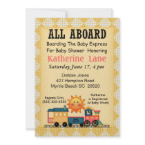 Train Baby Shower  Invitation