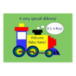 Train Birth Announcement Card Business Cards