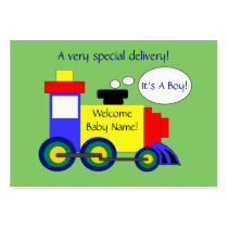 Train Birth Announcement Card business cards
