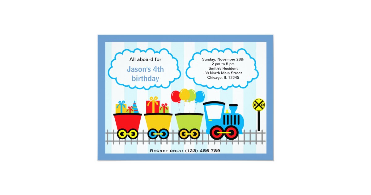 Train Birthday Card | Zazzle