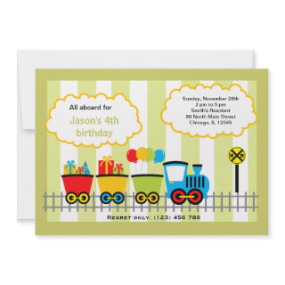 Train Birthday Invitation