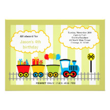 Train Birthday Invitation
