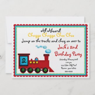Train Birthday Invitations