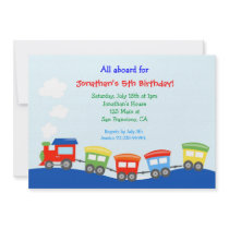 Train Birthday party Invitation