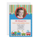 Train Birthday Party Invitation invitation