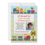 Train Birthday Party Invitation