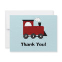 Train Birthday Party Invitation Thank You Card