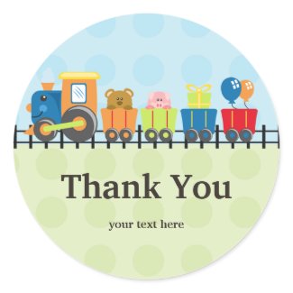Train Birthday Party Stickers sticker