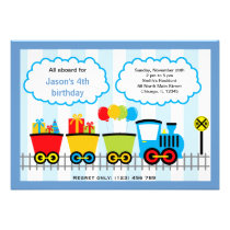 Train Birthday invitations