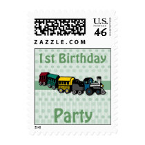 Train Birthday Stamp