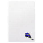 train blue stationery design