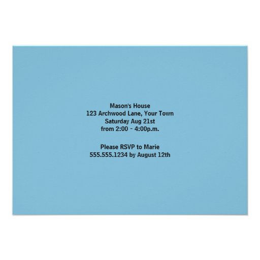 Train Boy First Birthday Party Custom Announcements