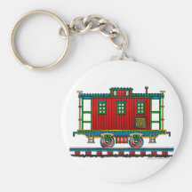 Train Caboose Car Key Chains