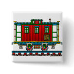 Train Caboose Car Railroad Pins buttons