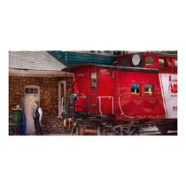 Train - Caboose - End of the line Photo Cards