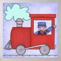 Train canvas painting print