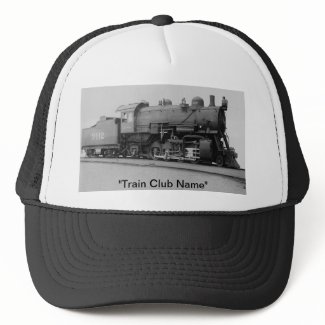 Train Club Name Vintage Steam Engine Hat