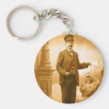 Train Conductor Keychain