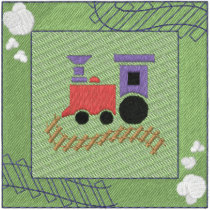 Train embroidered shirts