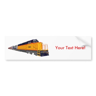 Train Engine: Classic Color Scheme: Bumper Stickers by spiritswitchboard