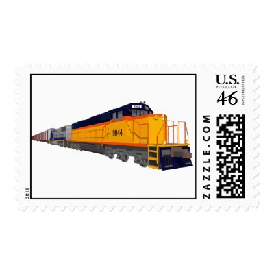 Train Engine: Classic Color Scheme: Custom Postage by spiritswitchboard