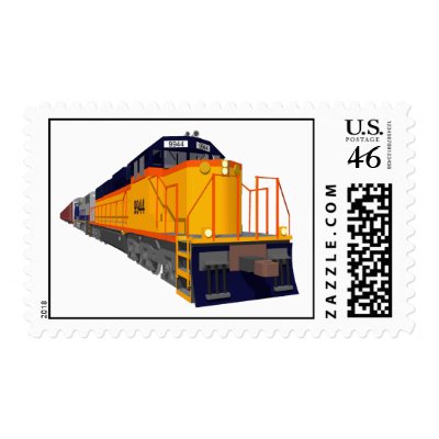 Train Engine: Classic Color Scheme: Custom Postage by spiritswitchboard