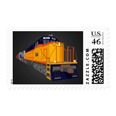 Train Engine: Classic Color Scheme: Custom Postage by spiritswitchboard