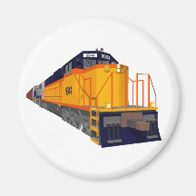 Train Engine: Classic Color Scheme: Refrigerator Magnets