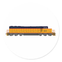 Train Engine: Classic Color Scheme: Round Stickers