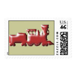 Train Engine Embossed Style Postage Stamps