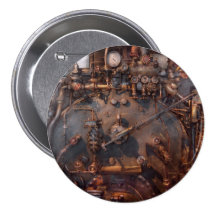Train - Engine - Hot under the collar Pinback Button