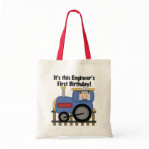 Train Engineer 1st Birthday Tshirts and gifts Bag
