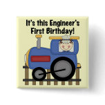 Train Engineer 1st Birthday Tshirts and gifts buttons