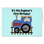 Train Engineer 1st Birthday Tshirts and gifts Greeting Card