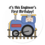 Train Engineer 1st Birthday Tshirts and gifts stickers