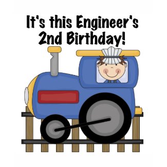 Train Engineer 2nd Birthday Tshirts and Gifts shirt