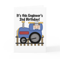 Train Engineer 2nd Birthday Tshirts and Gifts cards