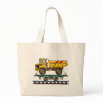Train Flat Car Dump Truck Bags/Totes by art1st Train Flat Car Dump Truck Bags/Totes