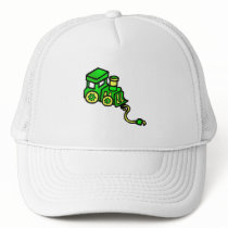 train green mesh hat