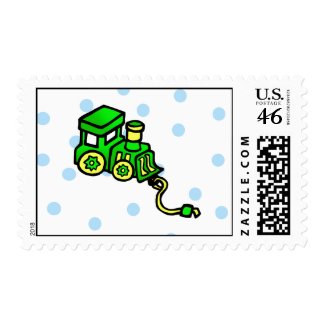 Train Green stamp