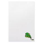 train green stationery paper