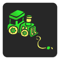 train green square sticker