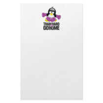 Train Hard or Go Home Penguin Personalized Stationery